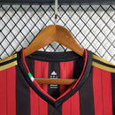 AC Mailand Retro-Heimtrikot Langarm 13/14 - Rot & Schwarz