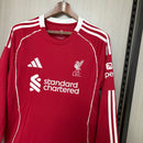 Liverpool Heimtrikot Langarm 25/26 - Rot