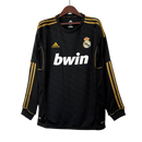 Retro Real Madrid Away Adidas Long Sleeve Jersey 11/12 - Black