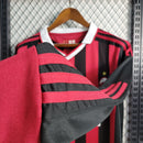 AC Mailand Retro-Heimtrikot Langarm 09/10 - Rot & Schwarz
