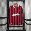 AC Mailand Retro-Heimtrikot Langarm 09/10 - Rot & Schwarz