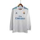 Real Madrid Adidas Camiseta Retro Local de Manga Larga 2017/18 Hombre - Blanca