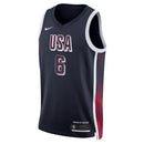USA Basketball Nike Swingman LeBron James 6 Trikot 2024 Unisex - Blau