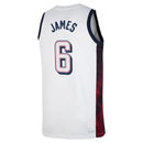 USA Basketball Nike Swingman LeBron James 6 Trikot 2024 Unisex - Weiß