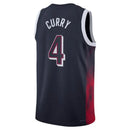 USA Basketball Nike Maillot Swingman Stephen Curry 4 2024 Unisexe - Bleu