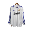 Real Madrid Adidas Maillot Rétro Domicile de Manches Longues 2010/11 Homme - Blanc