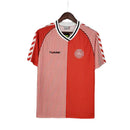 Dänemark Hummel Retro-Trikot 1986 - Rot & Weiß