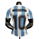 Argentinien Le Coq Retro-Trikot 1986 - Blau & Weiß